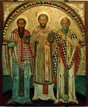 Память святых Вселенских учителей и святителей Василия Великого, Григория Богослова и Иоанна Златоуста